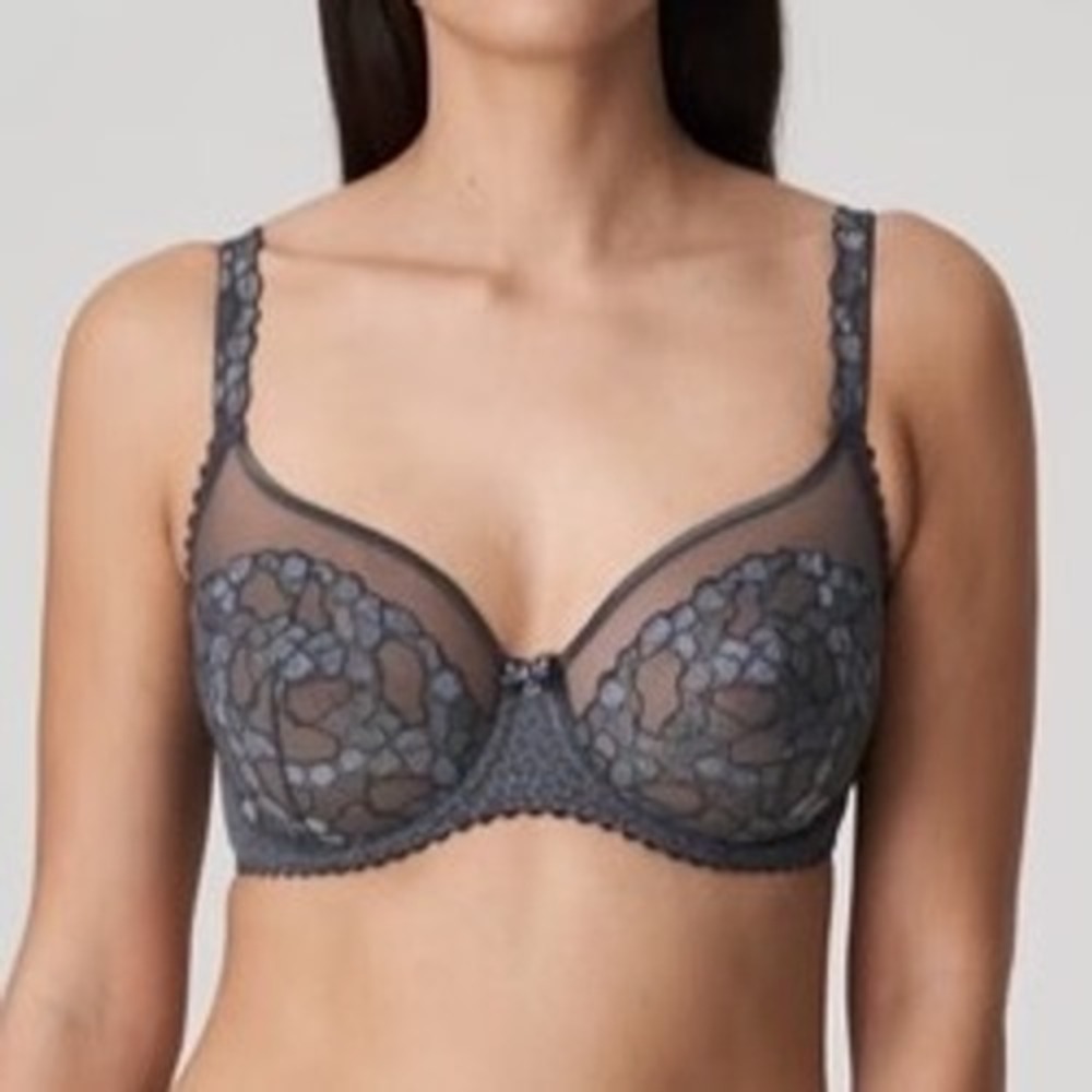 Prima Donna | Hyde Park‎ Balcony Underwire Lace Bra Grey Blue  Size 36E